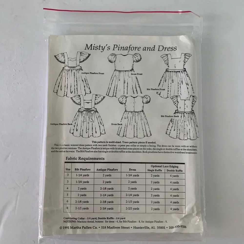 Vintage Misty’s Pinafore & Dress Pattern